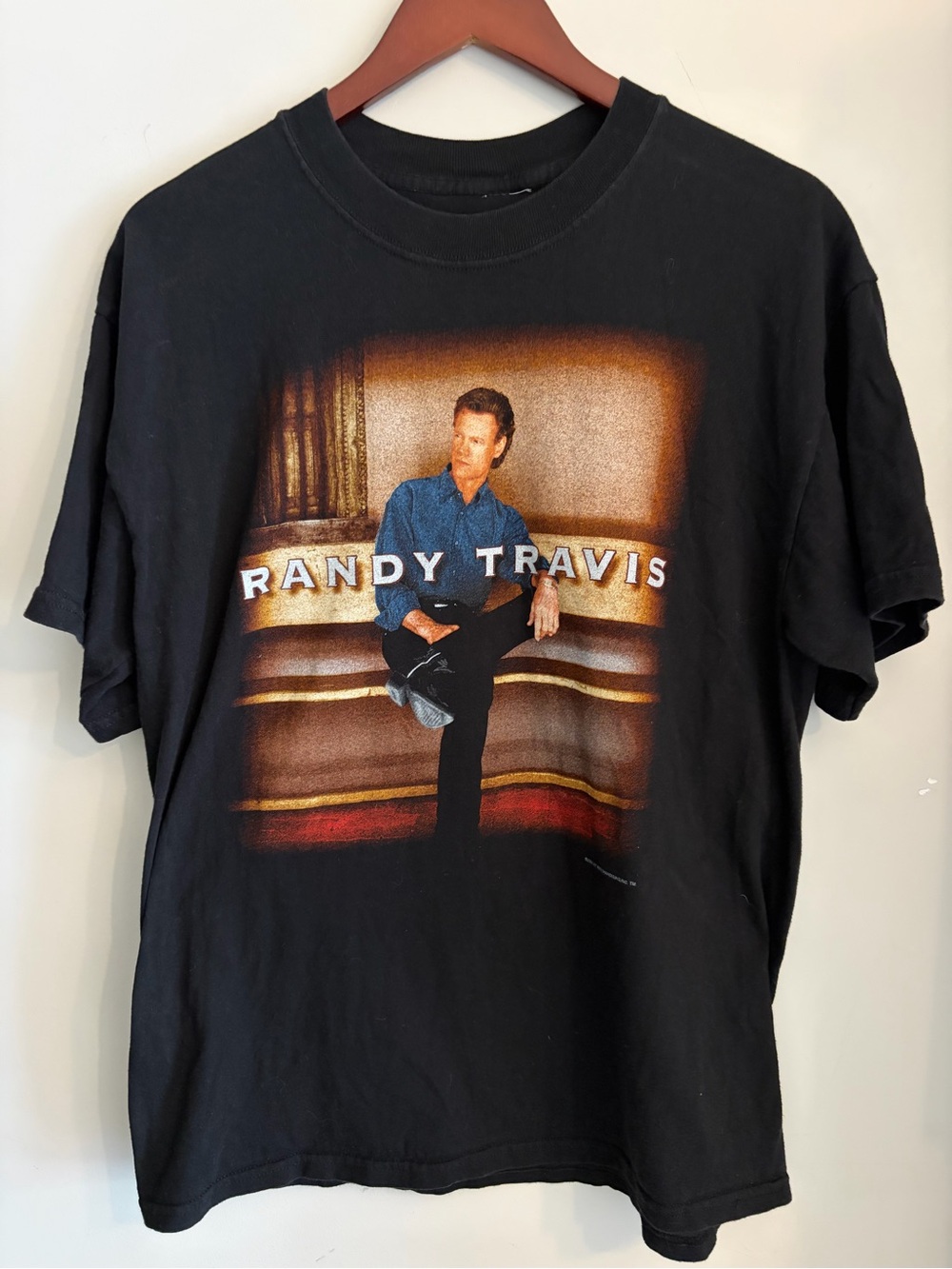 Vintage 2003 Randy Travis Tour T-Shirt Black Country Music Concert Tee
